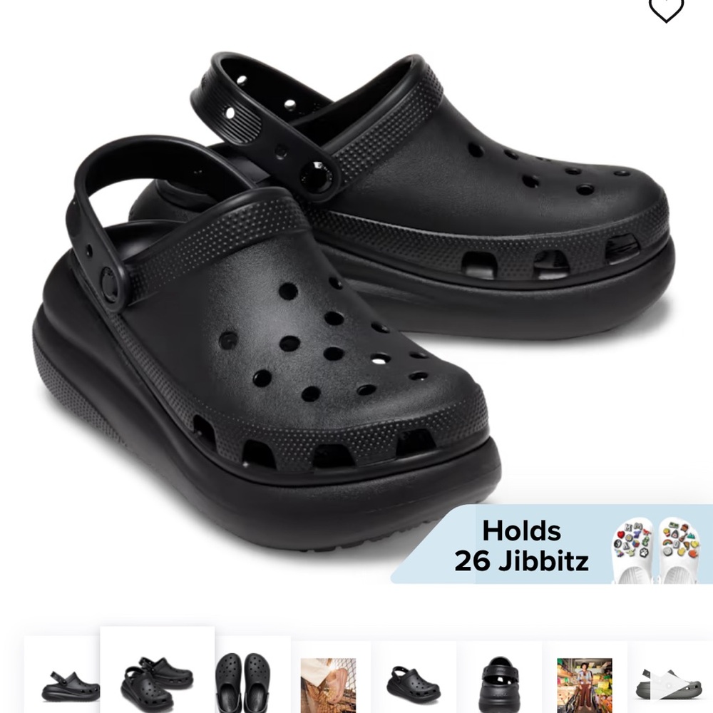 platform crush crocs